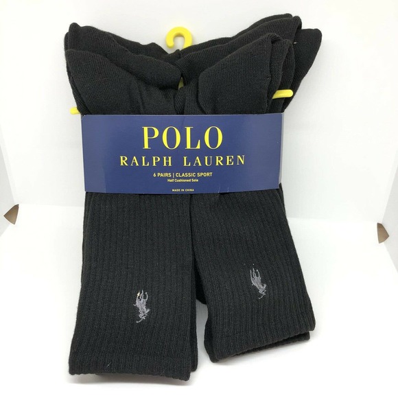 Polo Ralph Lauren Other - Polo Ralph Lauren Men’s 6 Pair Crew Socks Black